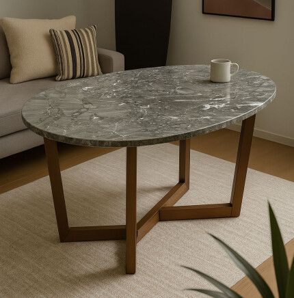 クリスタッログリジオ　大理石テーブル