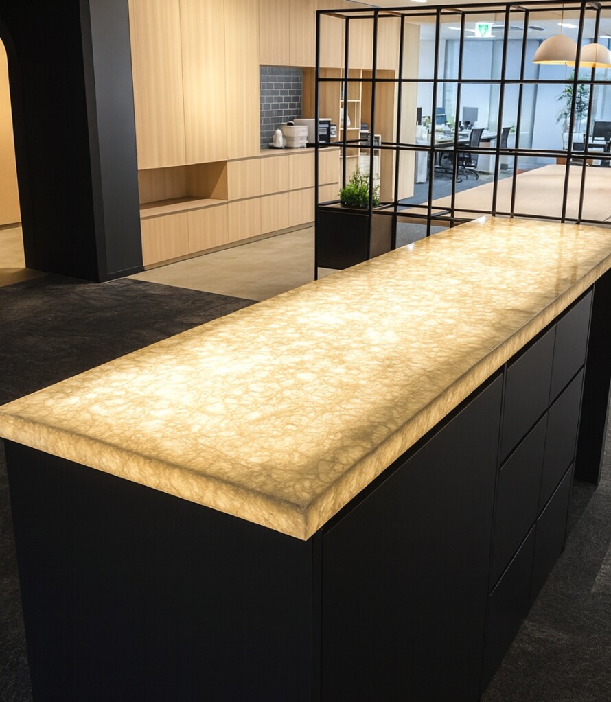 オフィス　大理石テーブル